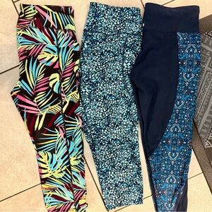 3 Prs Leggings Avia, Athletic Works & Zobha Sz L